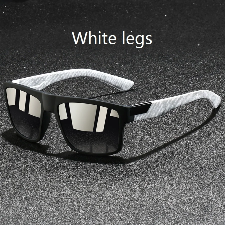 4 Stück Modische Vintage Quadratische Sonnenbrillen für Herren Angeln Fahren Luxusmarken-Designer Sonnenbrillen Retro Eyewear – Detail 10
