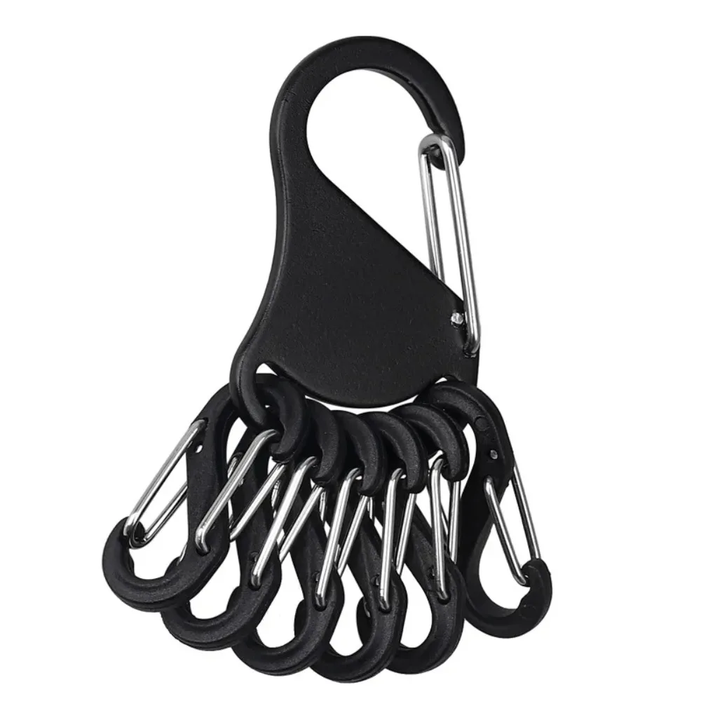 

Aluminum Alloy Key Ring with 8-shaped Buckle Easy Removal Hanging Taking Out Key Chain Multi-purpose Waist Keychain Edc Tool