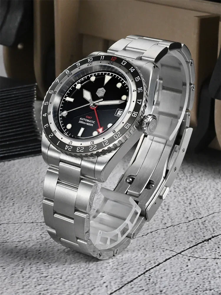 San Martin 2024 New Men Watches Luxury Sports Diving Watch Japan NH34 GMT Business Automatic Mechanical Sapphire Waterproof 200m