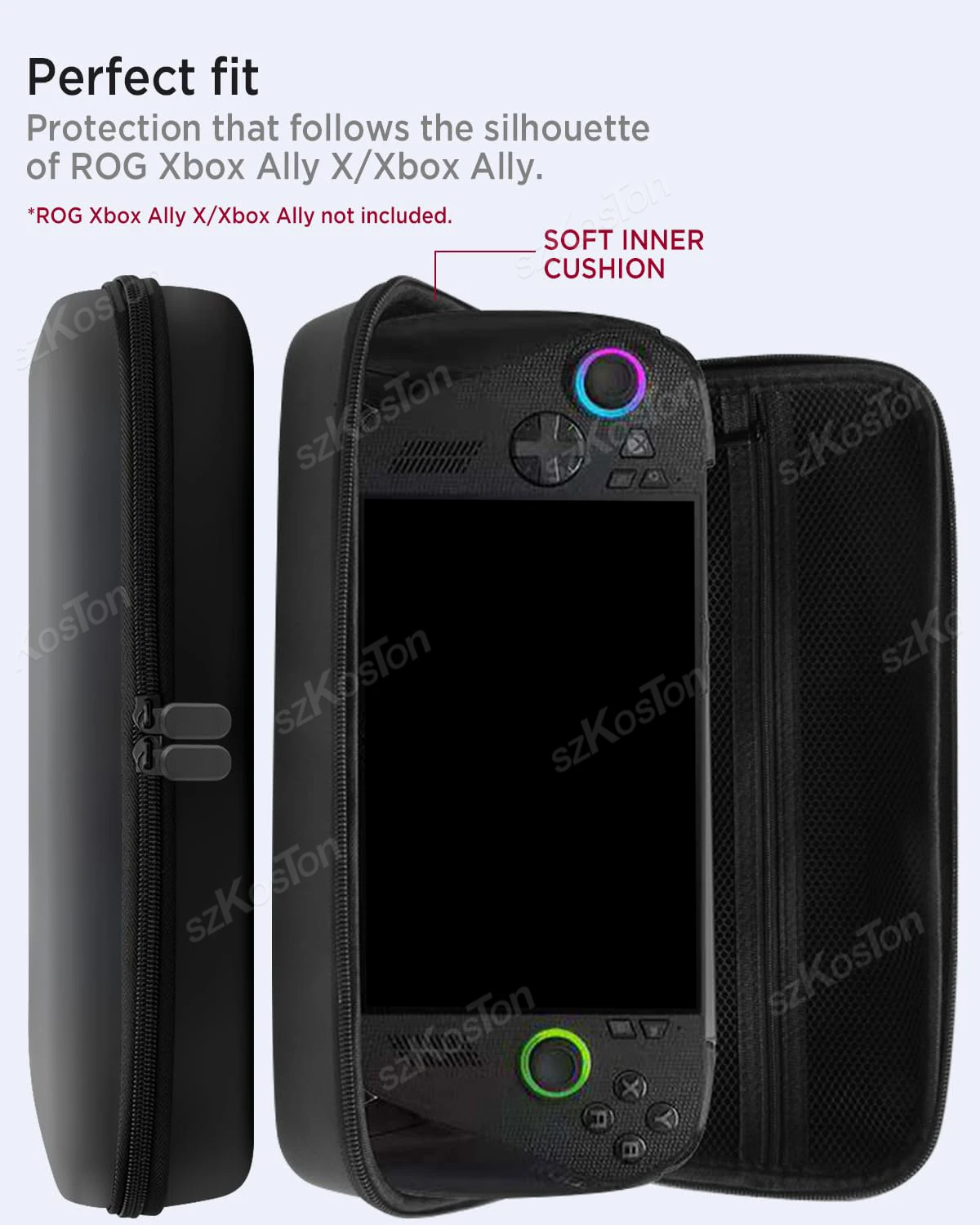 حقيبة تخزين محمولة من البولي يوريثان لوحدات تحكم الألعاب ASUS ROG Xbox Ally X حقيبة حمل صلبة من مادة EVA ملحقات السفر المقاومة للصدمات والغبار
