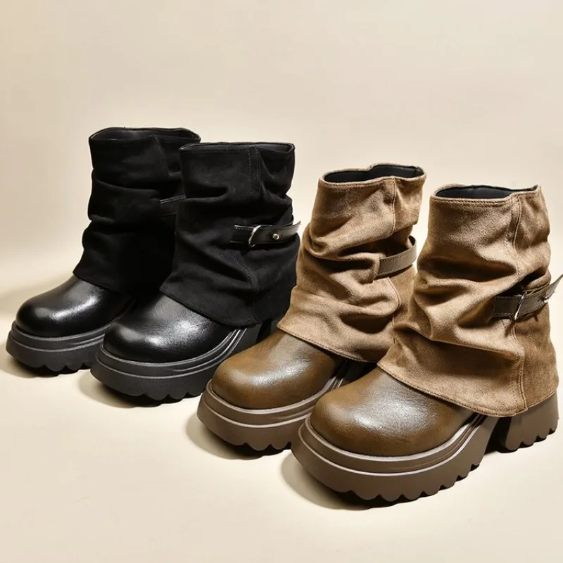 Women's  Pile Booties Pants Tube Boots Spring Autumn New