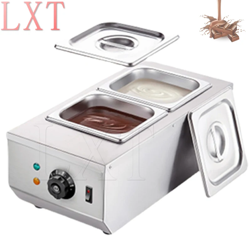 

2 Tanks Electric Chocolate Tempering Machine Chocolate Melting Pot For Kitchen Home Appliance