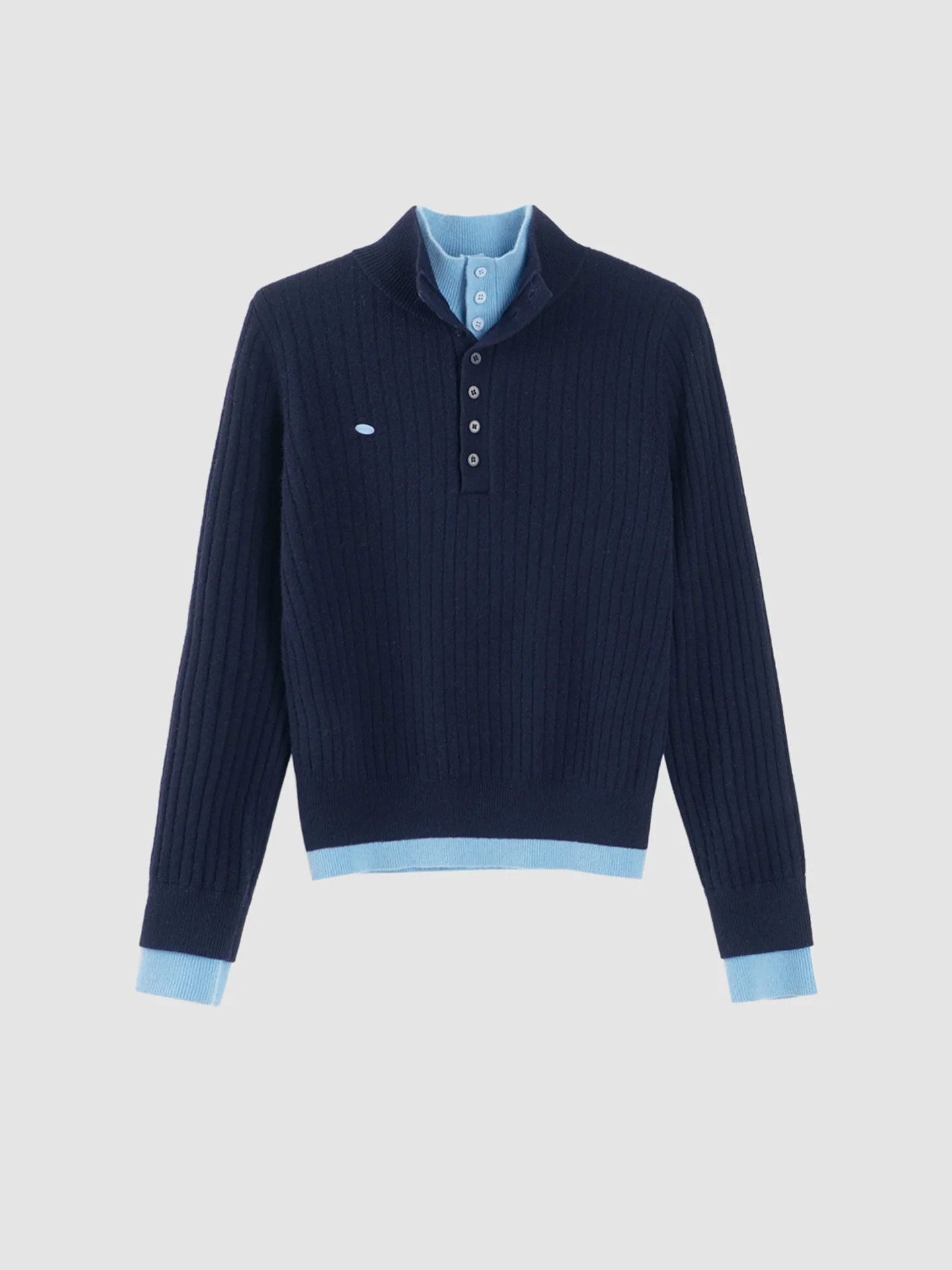 

Модный вязаный свитер для поездок на работу Thi Long Sve Overhead Colion Color Зимний теплый шерстяной свитер с высоким воротником стандартной посадки