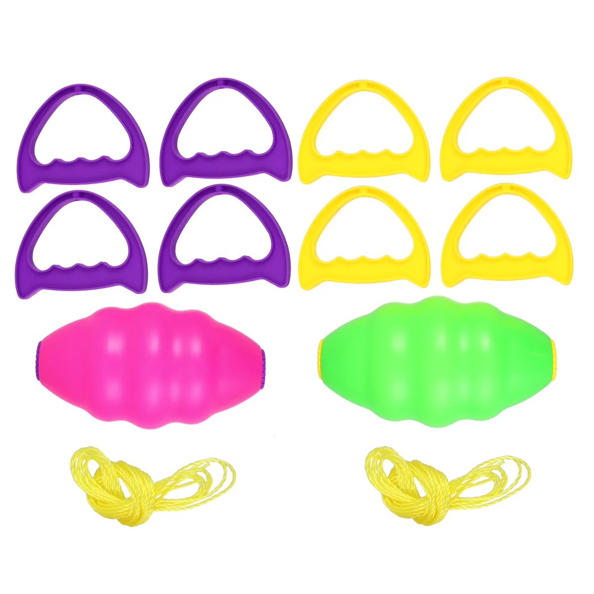 

2Pcs Double Combination Pull Ball Smooth Edges Eco Friendly Shuttle Ball Parent Child Outdoor Activity Kindergarten Exercise