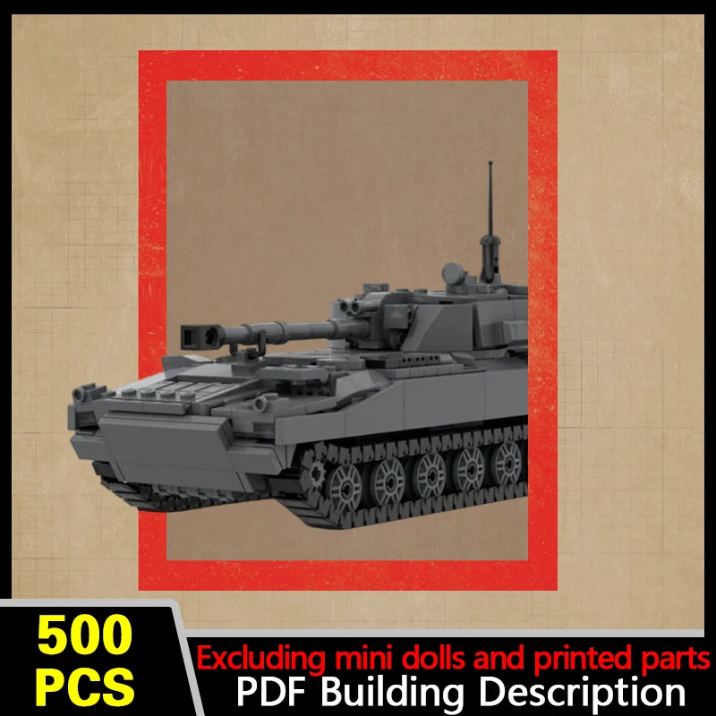 2s1 Self-Propelled Howitzer Model MOC Building Bricks War Equipment Modular Technology Gifts Holiday Assemble Children Toys Suit