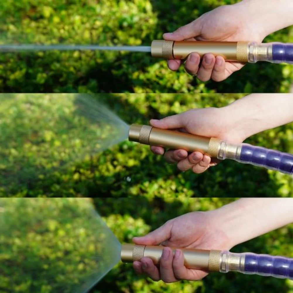 Adjustable Spray Brass Hose Nozzle Brass Garden Accessories Adjustable Spray Patterns Twist-to-shut-off Control
