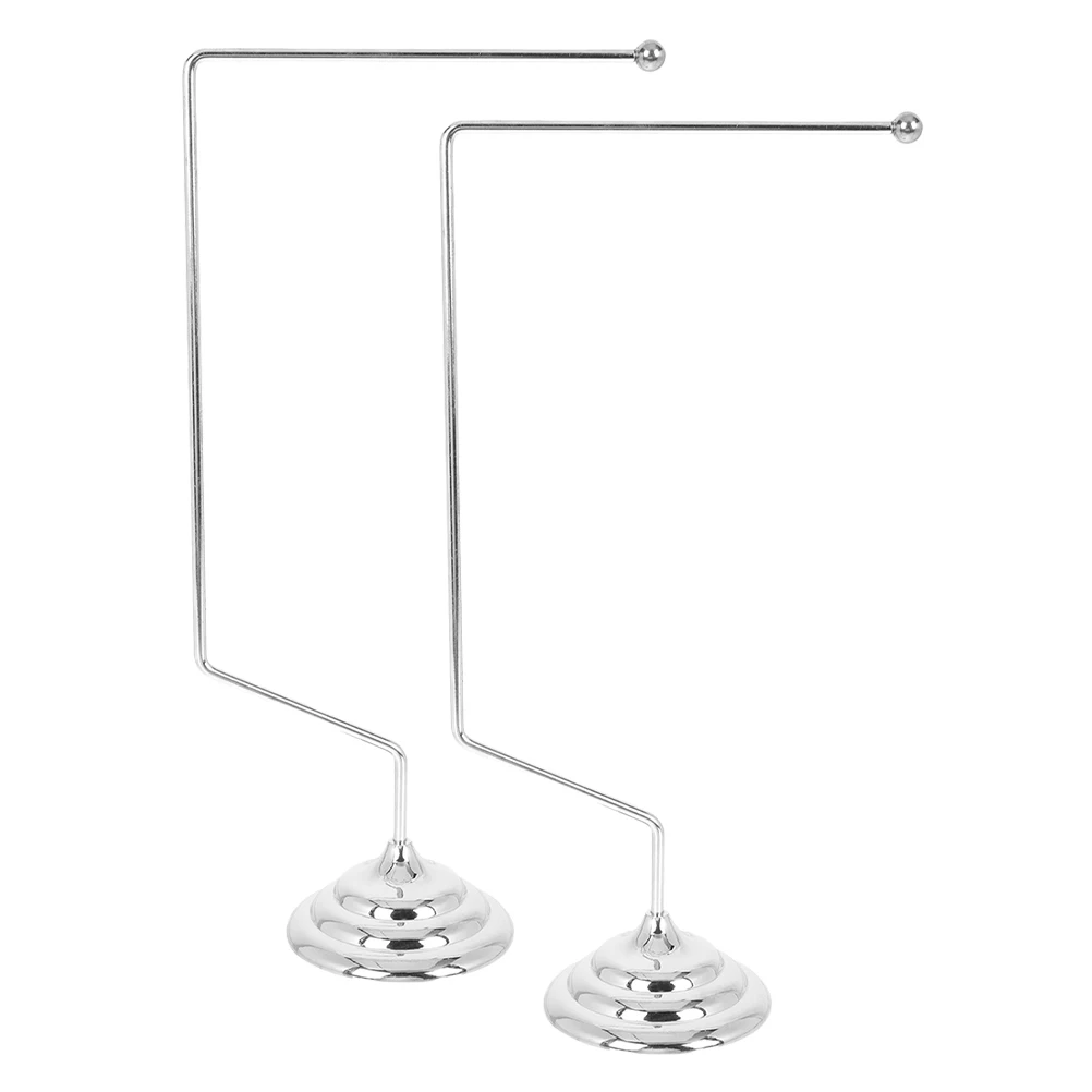 

2 Pcs Table Flag Stand Counter Top Holder Pole Tabletop Alloy Display Desk Office Flagpole Stand Holder Desktop Flag Rack Easy