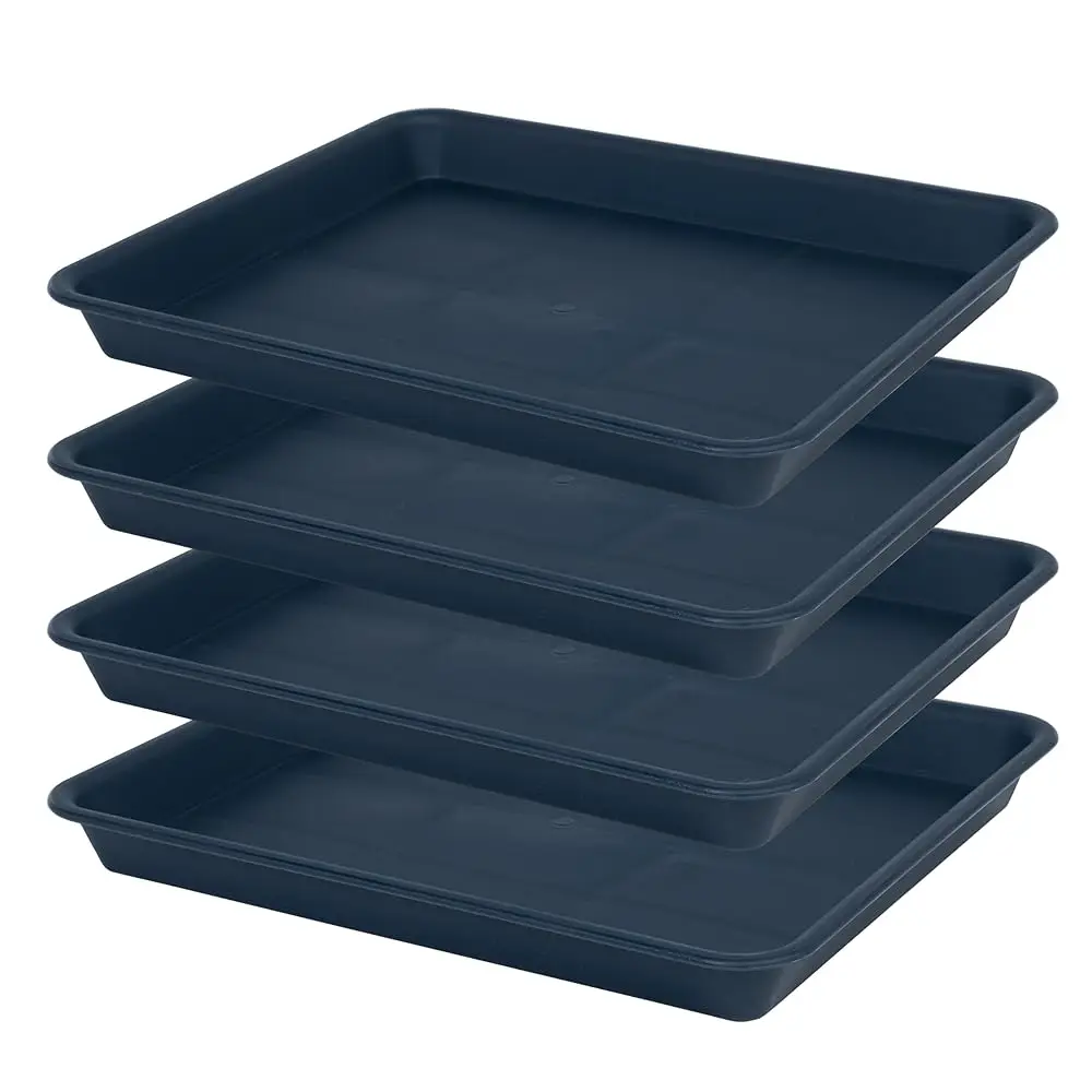 

Поддон для растений, прямоугольный лоток для рассады, прочные пластиковые поддоны для дренажа растений, поддоны для сбора воды от растений