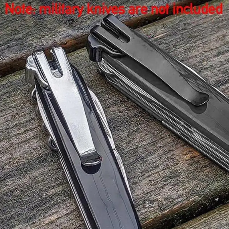 1pc Military Knife 91MM Back Clip Depth Stainless Steel Waist Pocket Clip Deep Carry Pocket Clip For 91mm Swiss Army Knife