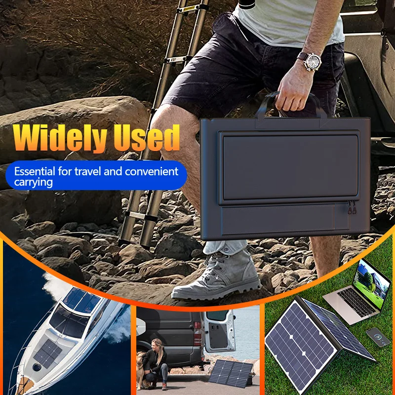 80W Solar Panel Kit Complete Camping Foldable  Power Station MPPT Portable Generator Charger 18V for Car Boat Caravan Camp