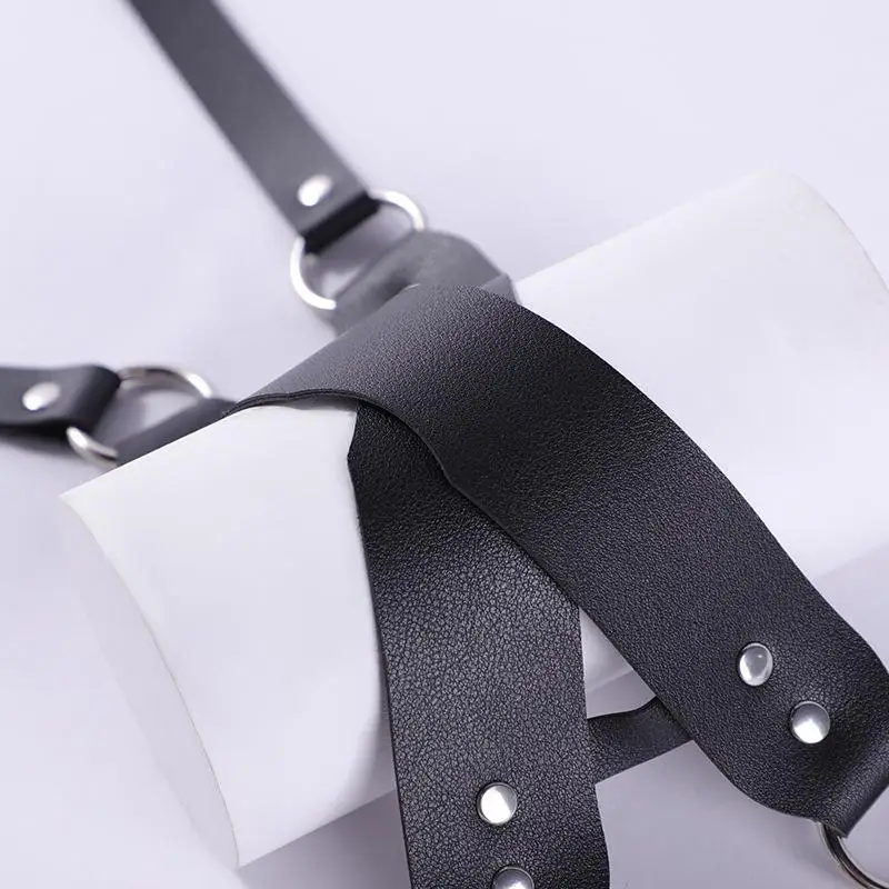 Adult Cosplay PU Leather Eye Mask for Couples in Role Play view 5
