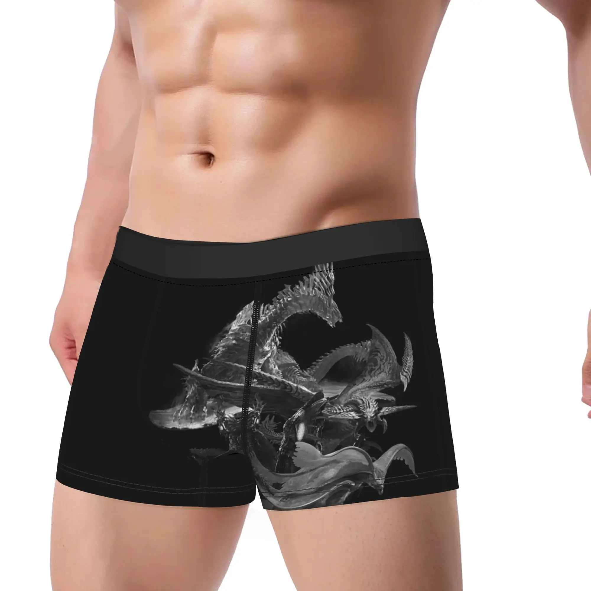 Predators in The Forbidden Lands Monster Hunter Underpants Breathbale Panties Male Underwear Comfortable Shorts Boxer Briefs