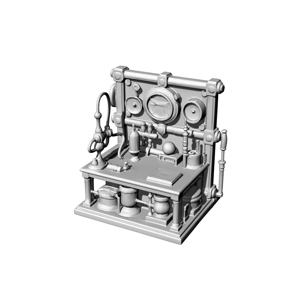 RHMG 1/- ثلاثية الأبعاد مطبوعة نموذج معماري ديكور مصغرة بناء زخرفة لسطح المكتب زخرفة Steampunk اختبار مقاعد البدلاء 2