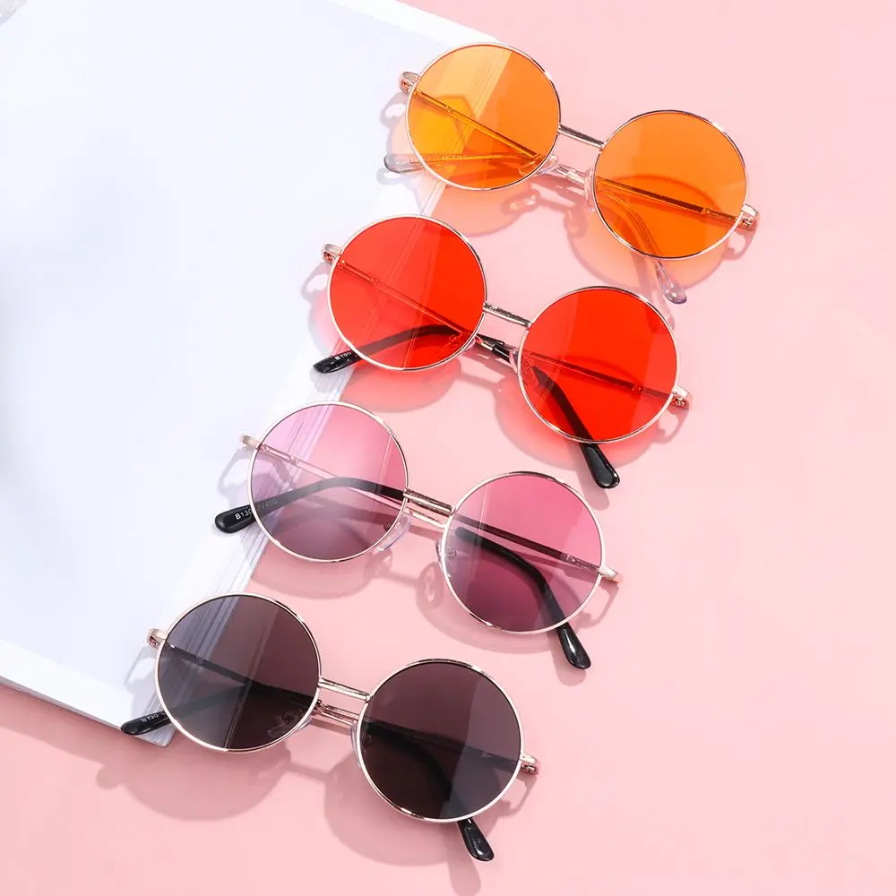 Retro Boys and Girls Children's Accessories Round Frame British Style Kids Sunglasses Eyewear Metal Sunglasses Sun Glasses