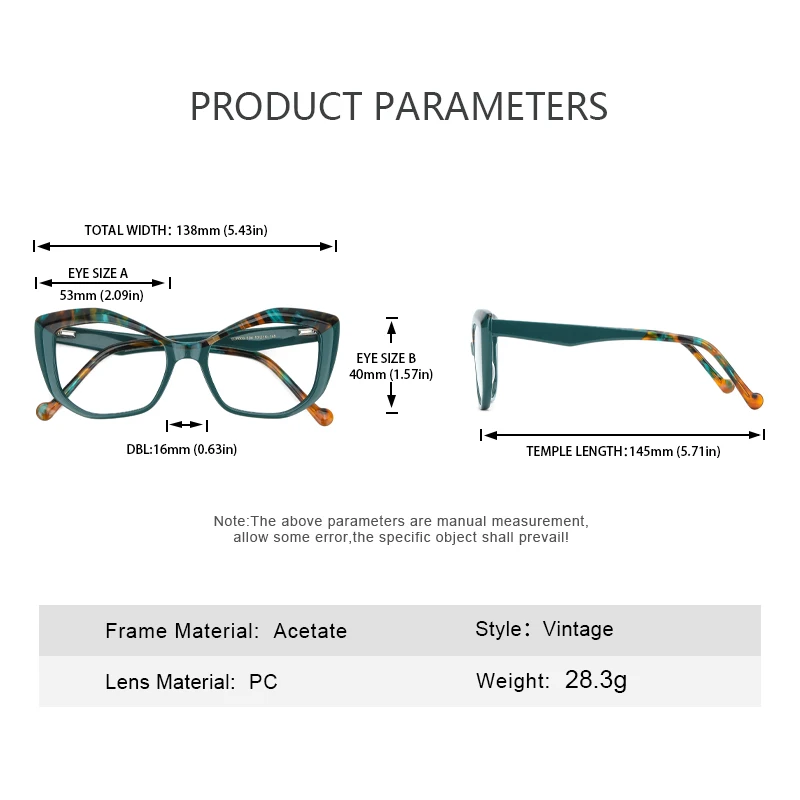 خمر المرأة أزياء عالية الجودة خلات إطارات الفاخرة القط العين نظارات العلامة التجارية مصمم النظارات واضح العدسات مفصلات معدنية