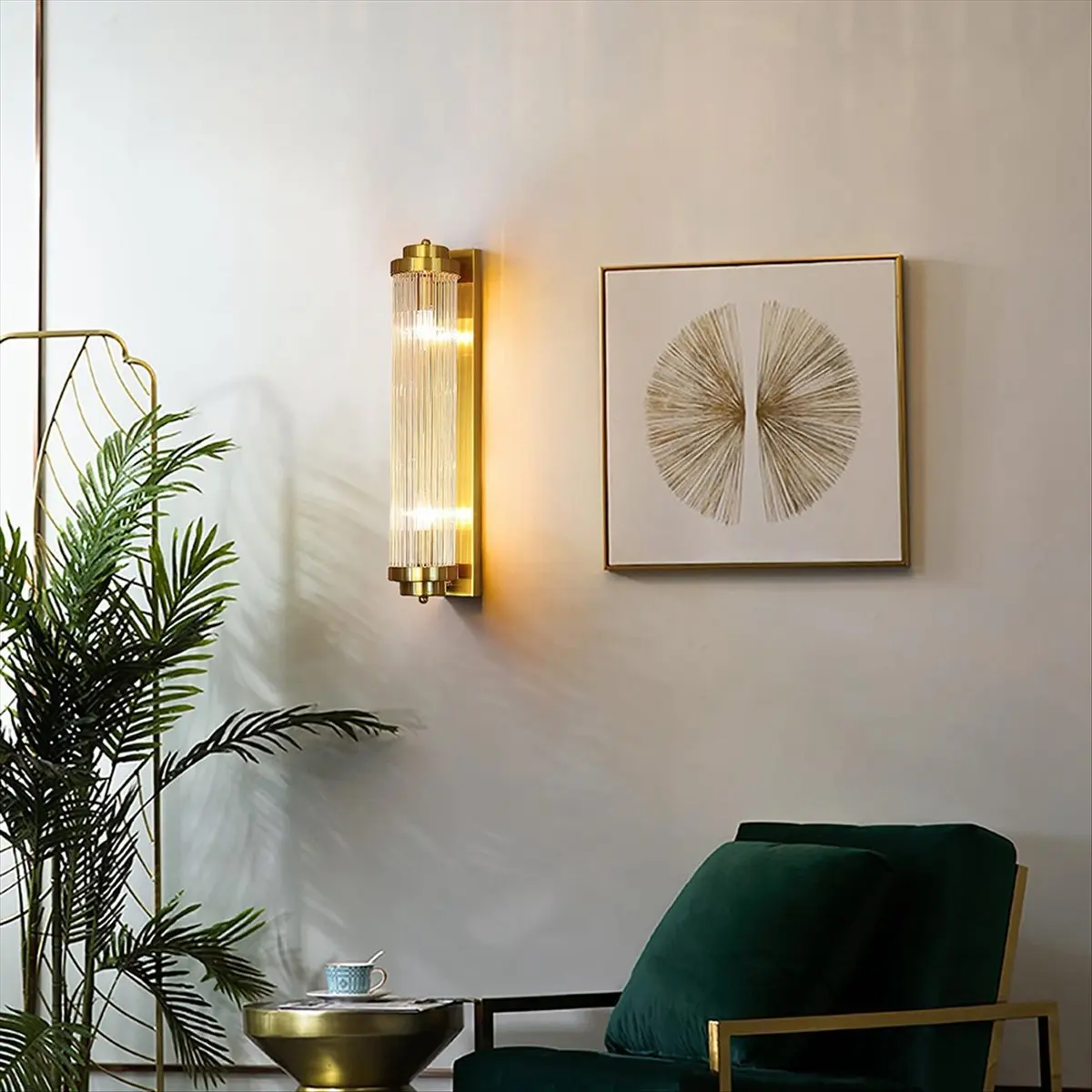 828328 Postmodern Crystal Wall Lamps Living Room Bedside Sconce Lights Home Decoration Thin Waisted Glass Wall Light Fixture