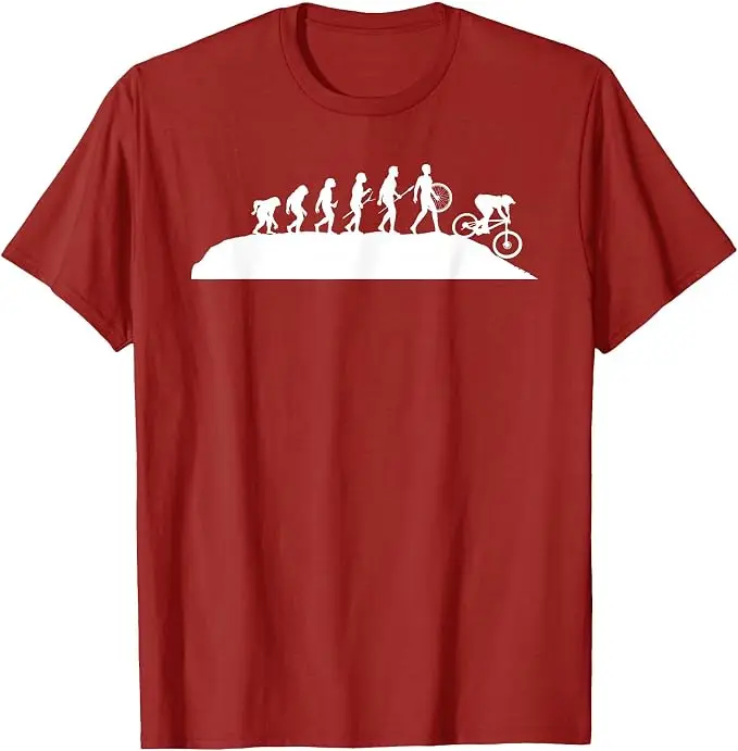 Downhill Evolution - Downhill-Fahrer Mountainbike-Fahrer MTB T-Shirt Y2k Trail-Biking Outdoor-Kleidung Humor MTB Radfahrer Cooles T-Shirt – Detail 13