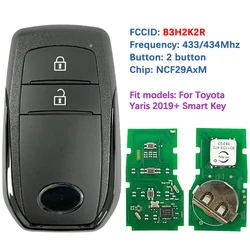 CN007212 Aftermarket 2 Button Smart Remote Key Fob 433.58/434.42MHZ 4A Chip NCF29A1M FCC B3H2K2R For Toyota Yaris 2020