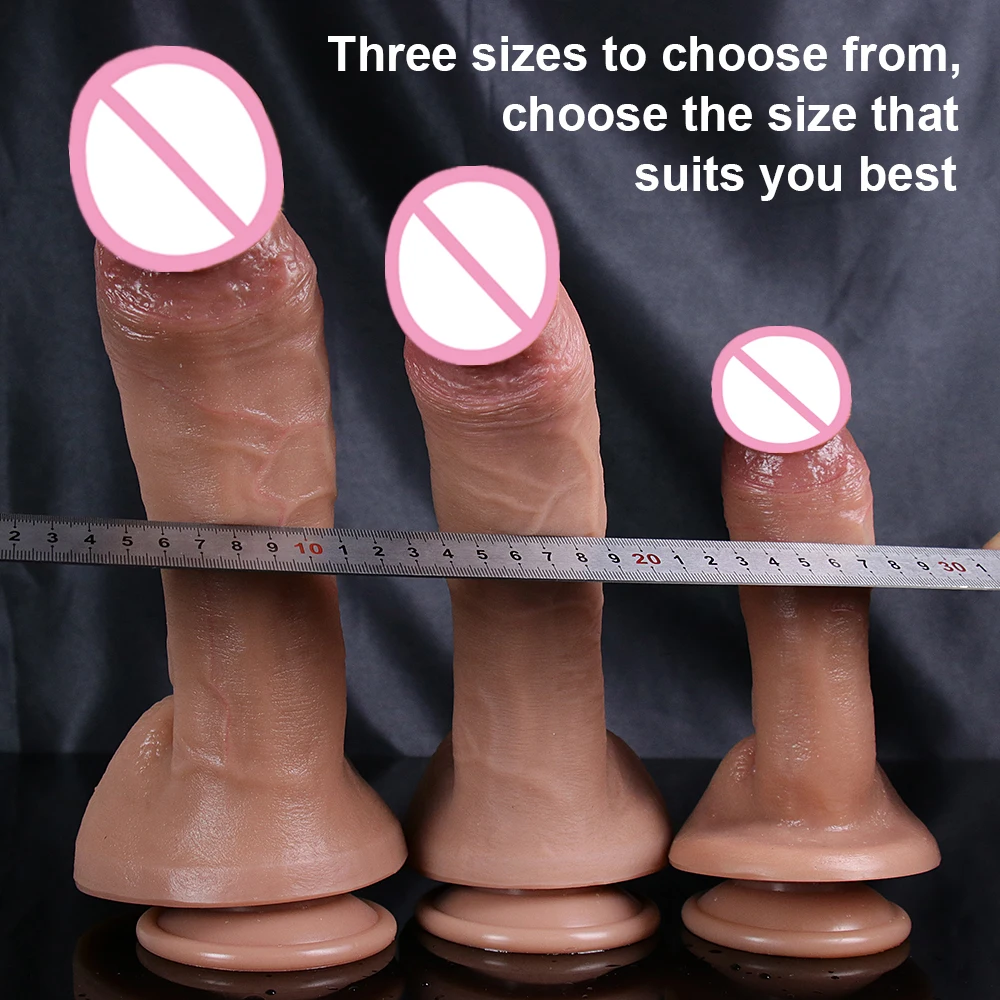 Double Layer Silicone Realistic Dildo High Simulation Glans Big Huge Penis Real Skin Feel Anal Sex Toys For Female Masturbation