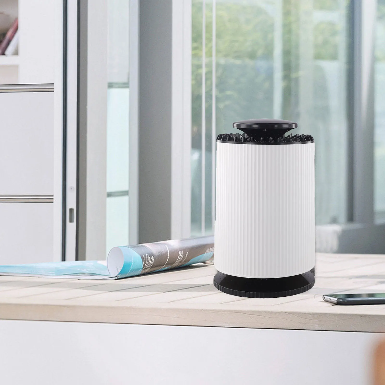 Compact Air Purifier For Small Spaces Compact Design Smoke Eliminator White And Black Indoor Air Cleaner Home Use