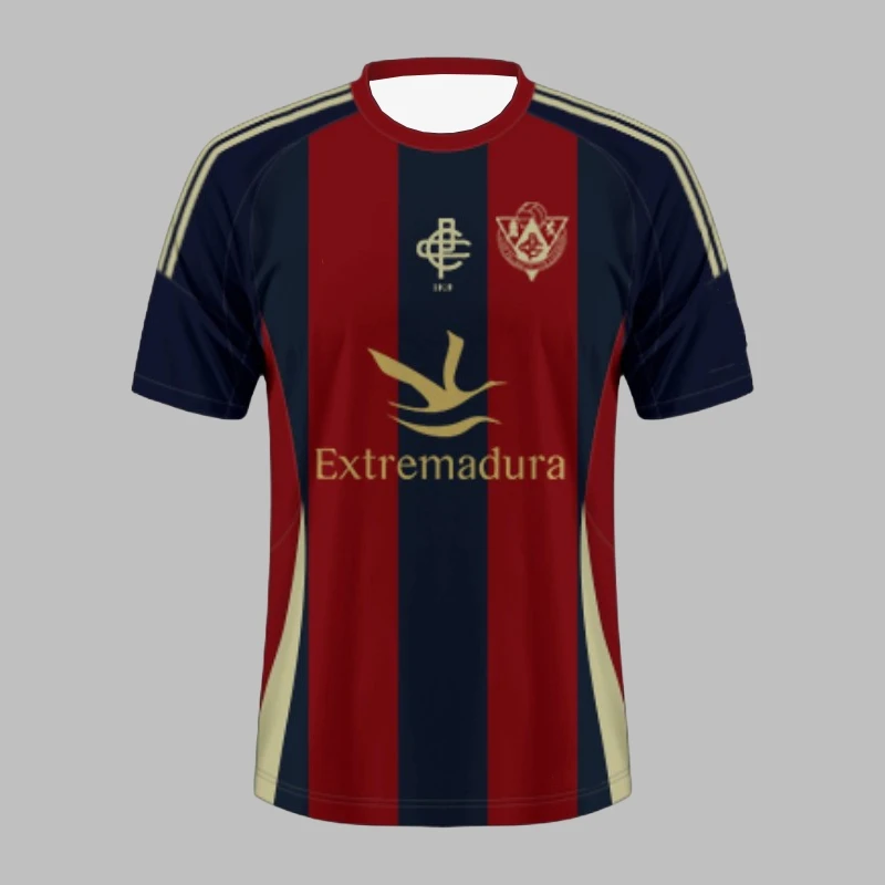 CP Cacereño Sports Casual T Shirt Men Women Kids Clothes Breathable Quick Dry Sweat-absorbing Elastic Football Training Jersey