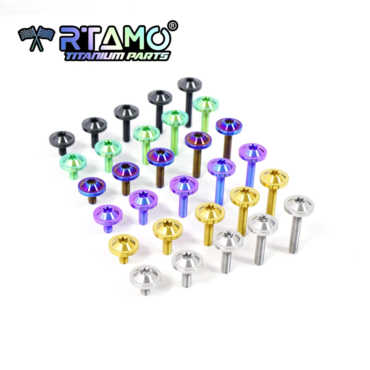 RTAMO 자전거 오토바이 자동차용 티타늄 볼트, Torx 헤드, 티타늄 나사, CNC 패스너, M5X10, 15, 20, 25, 30mm (OD = 16)