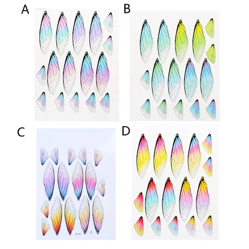 Multi Colors for Butterfly Wing Pendants Insect Wing Drop for Jewelry Crafts Making Home Decor