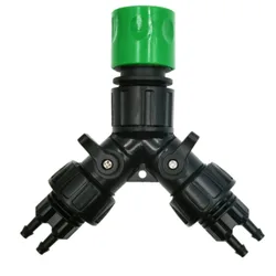 Drip Irrigation Tap Adapter 4-Way Splitter for Garden 1/4'' Hose Automatic Watering System Kit Bonsai Pot Plant Greenhouse
