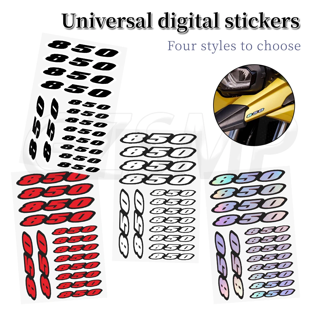 

Наклейки на мотоцикл с номером 850, эмблемы, подходят для Aprilia TRIUMPH CFORCE 850, Mana, SRV, TDM, TRX, XS 850, Tiger850, F850GS