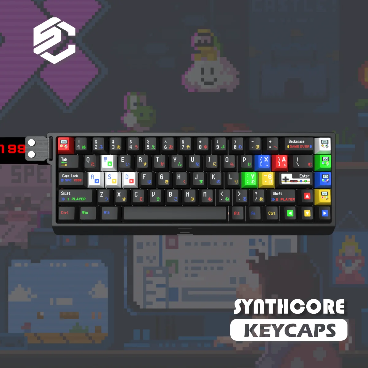130 Keys Childhood Memories Game Keycaps Cherry Full Five-sided Sublimation PBT Boys Gift Keycaps for Mechanical Keyboard
