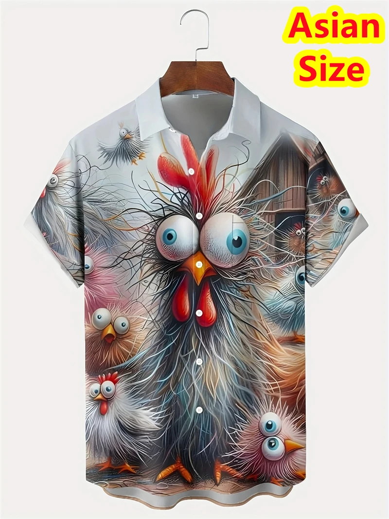 Cute Man Shirts Funny Cat Short Sleeves Shirts Artistic Casual Comfortable Outdoor Vacation Street Summer Shirt Collar Printing