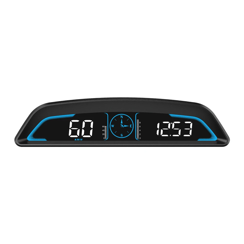 G3 Hot Selling HUB GPS Digital Speedometer With Clock Fatigue Driving Alarm Voltage Alarm HUD Heads Up Display for Car