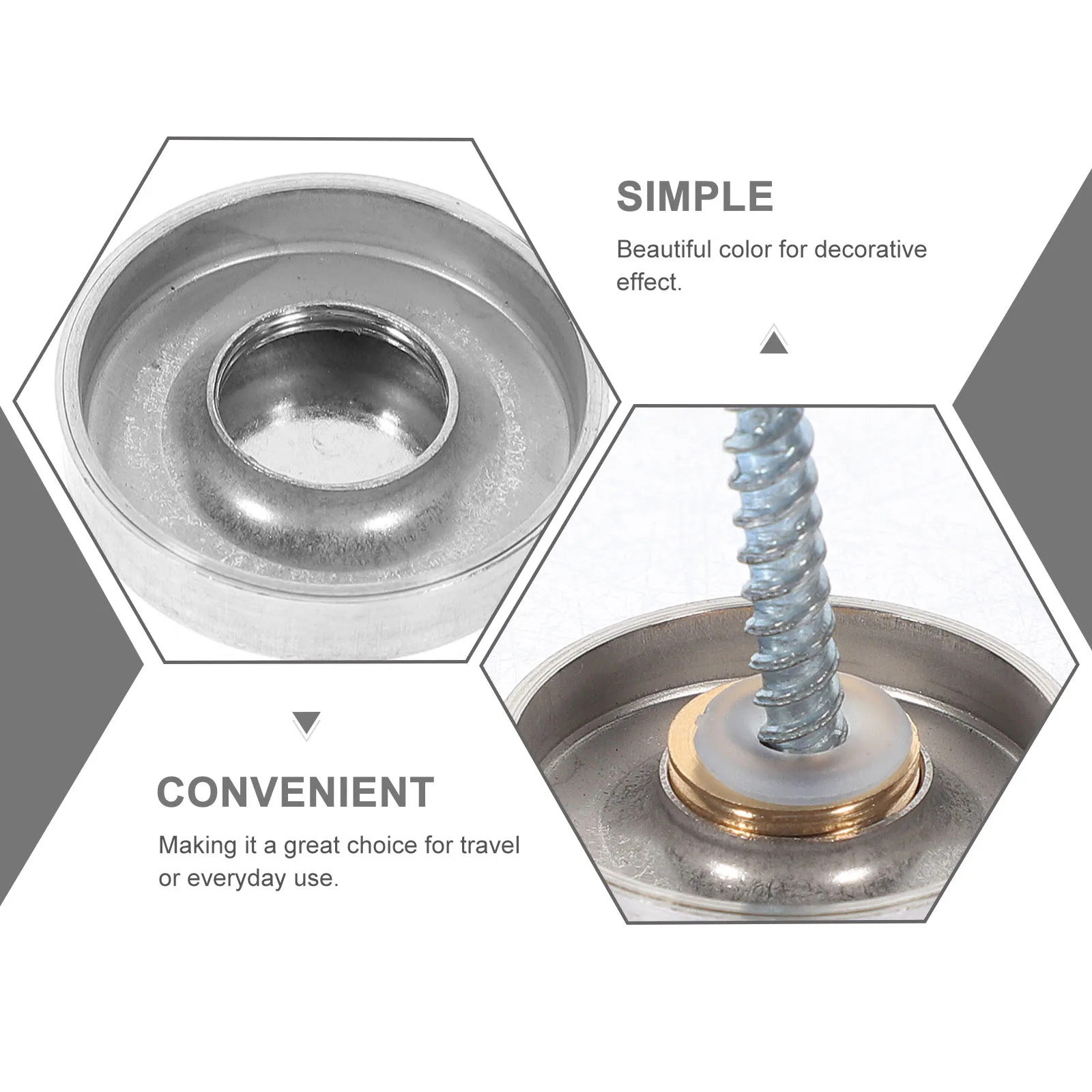 

20pcs Stainless Steel 304 Ugly Cap Decorative Screws 22MM Rose Gold Glass Furniture Mounting Hardware Sign Holder