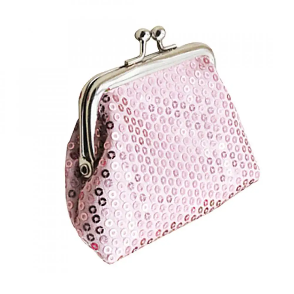 Fashion Women Purses Sequins Buckle Mini Change Coin Purse Clutch Handy Wallet Bag Female Evening Party Purses Money Bag Clips