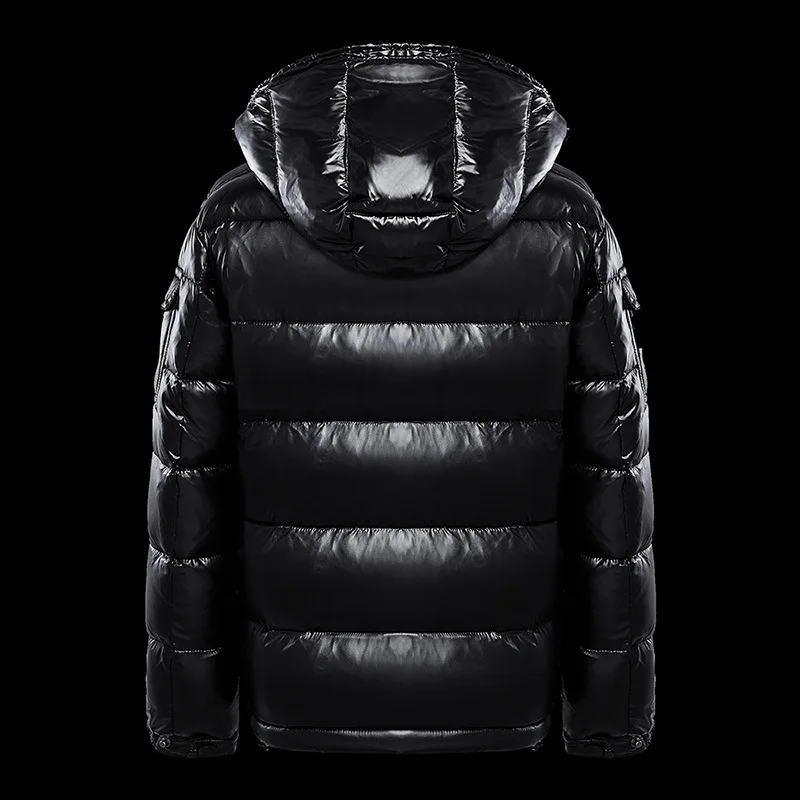 Winter Men Jacket Streetwear Simple Solid Color Stand Collar Man Hooded Down Coat Thicken Cold-proof Long Sleeve Male Outerwear