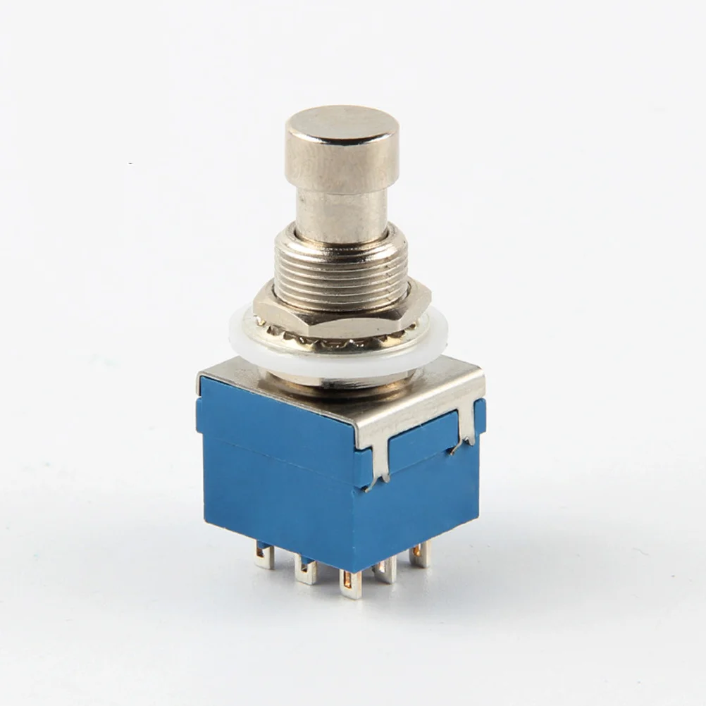 

9-Pin 3Pdt True Bypass Foot Switch for Guitar Effects Pedal Metal Stomp Box Rewiring Vintage Mods Blue Guitar Effects Pedal