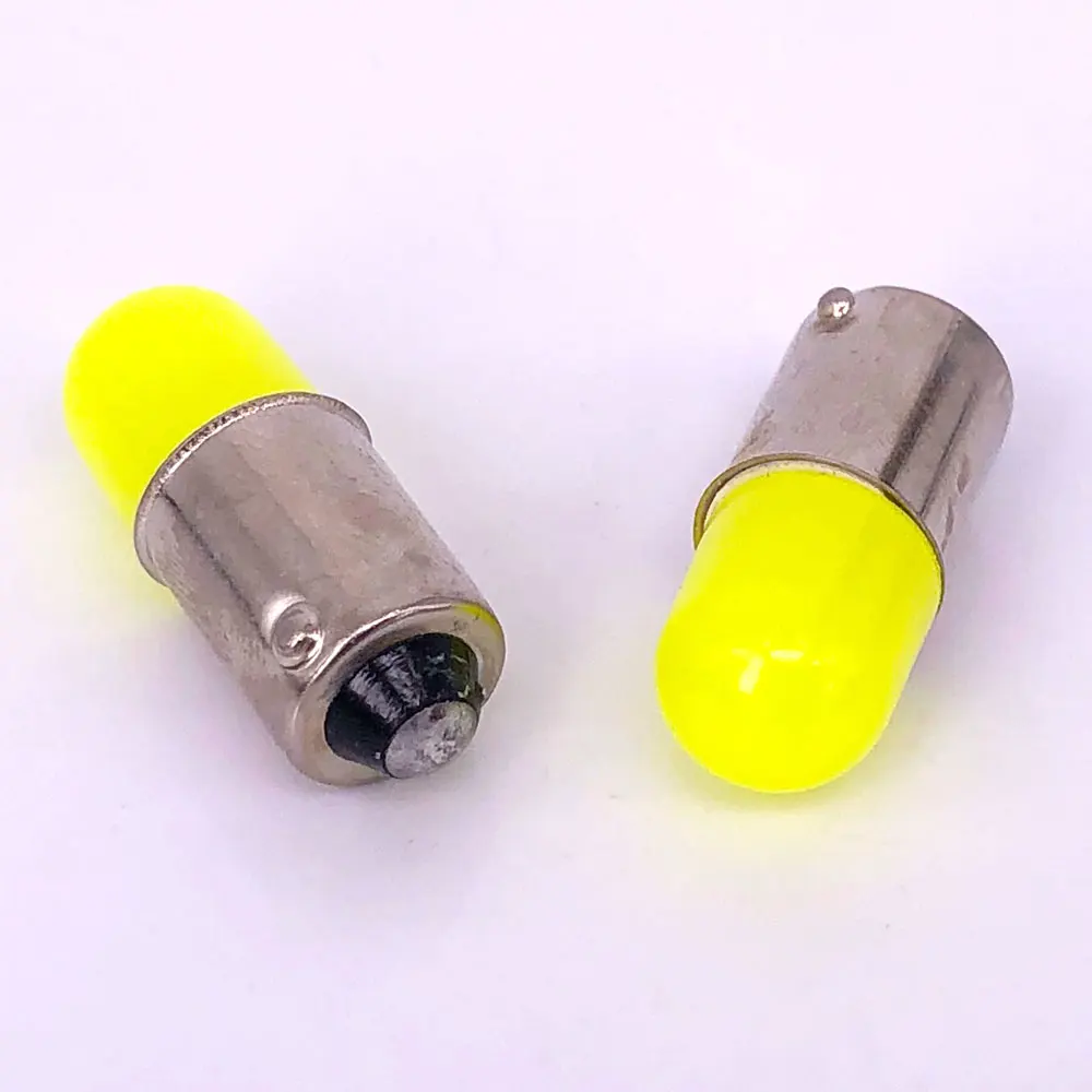 خصم 100 قطعة BA9S T11 T4W T5 1895 233 جولة ثلاثية الأبعاد COB LED لوحة ترخيص السيارة ضوء السيارات الداخلية الباب مصباح ماركر لمبة #3