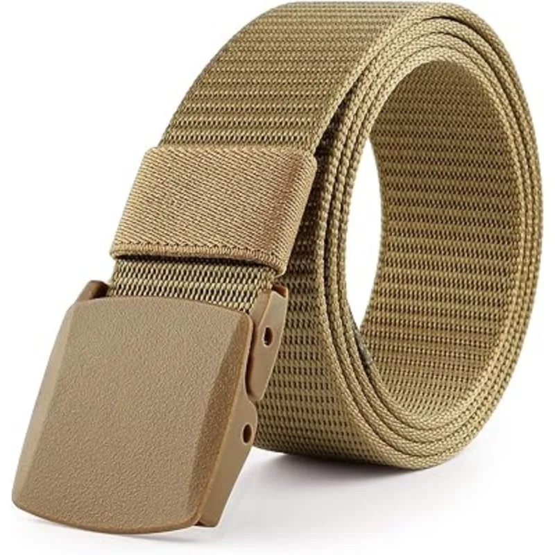 حزام نايلون تكتيكي عالي التحمل على الطراز العسكري للرجال، حزام حزام متين مضاد للصدأ قابل للتعديل للاستخدام في الهواء الطلق