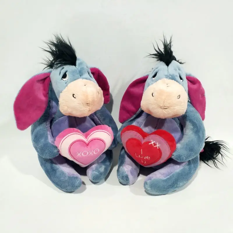 

25cm New Yi'Er Donkey Hugs Heart Yi'Er Donkey Eeyore Doll Plush Toy Doll Birthday Gift Couple Style Hypnotic Doll Wedding Gift