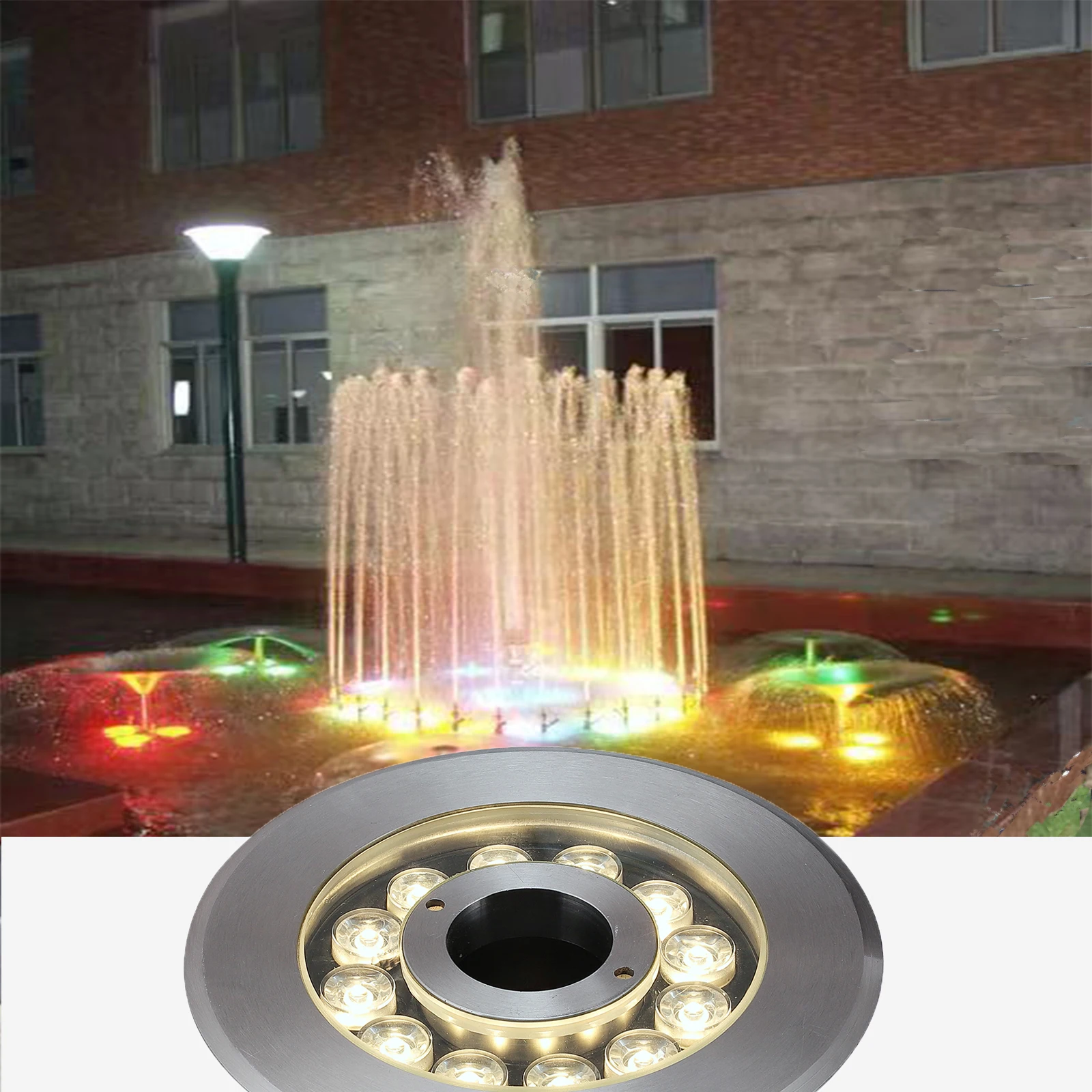 

12W LED Lights IP68 RGB Outdoor Lighting for Landscape 24W Square Pool 3000K 6500K Low Voltage 12V Underground for Pool Pond