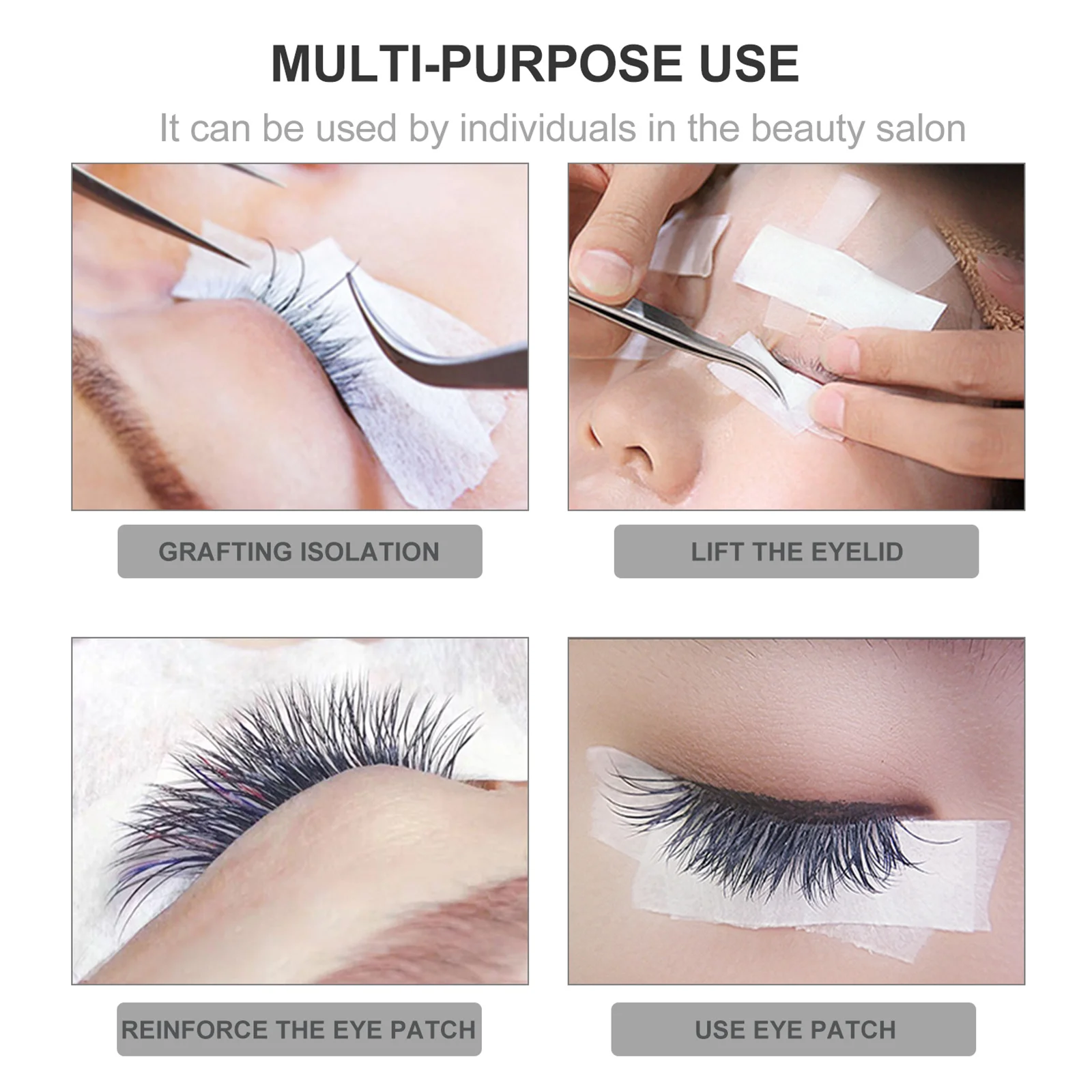 

10Pcs Lash Extension Tapes Non-Woven Adhesive Eyelash Patches for Beauty Salon Application Gentle Pain- Safe