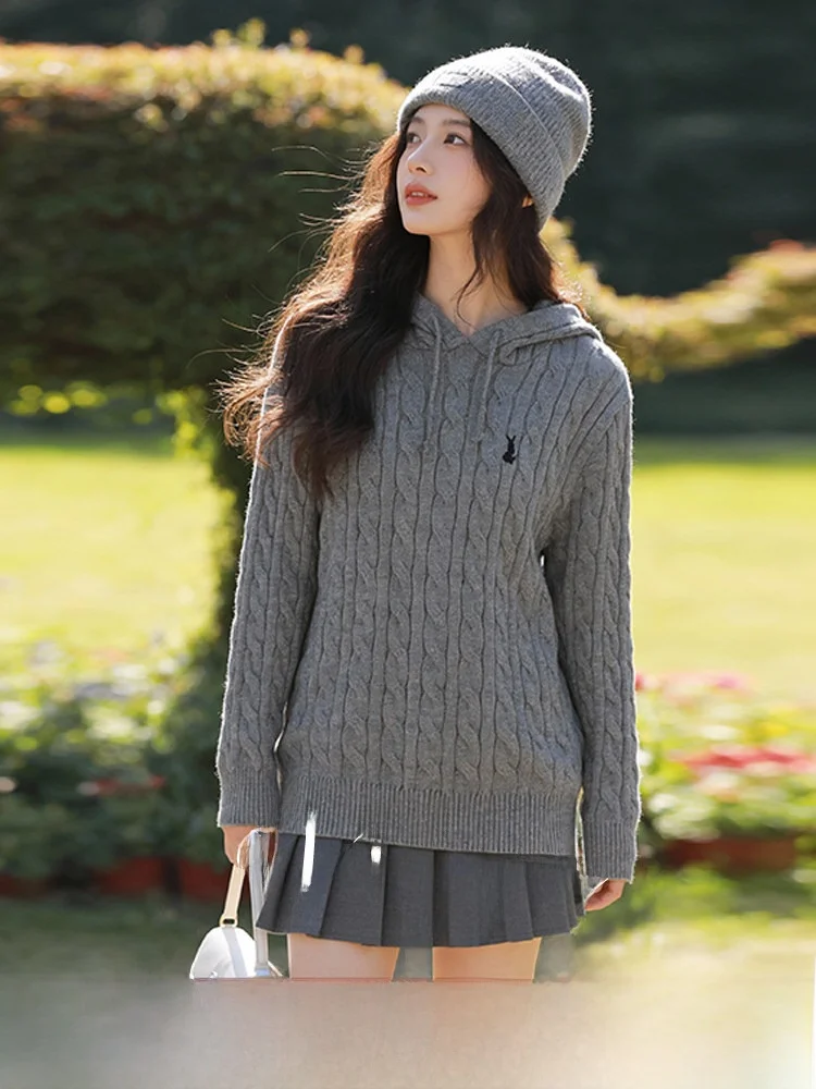 

Комплект для похудения больших размеров: вязаный повседневный костюм в стиле ретро для женщин, весенняя новинка, удобный корейский хлопковый комплект из двух предметов...