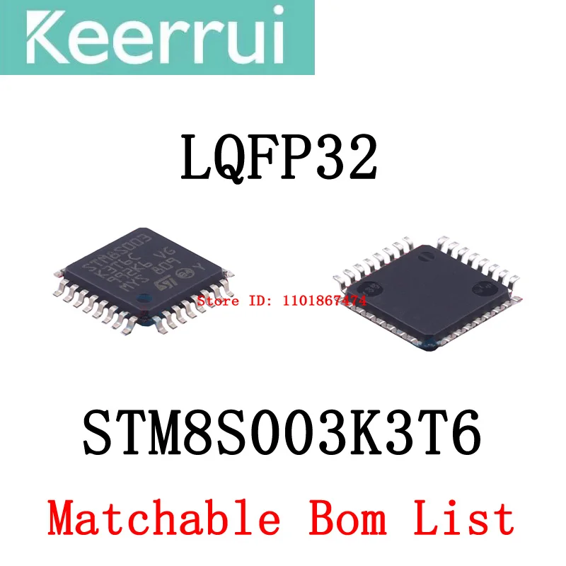 

1~1000pcs/LOT 100% brand new original STM8S003K3T6C LQFP32 STM8S003 K3T6 K3T6C STM MCU IC Chip (Matchable BOM List Table)