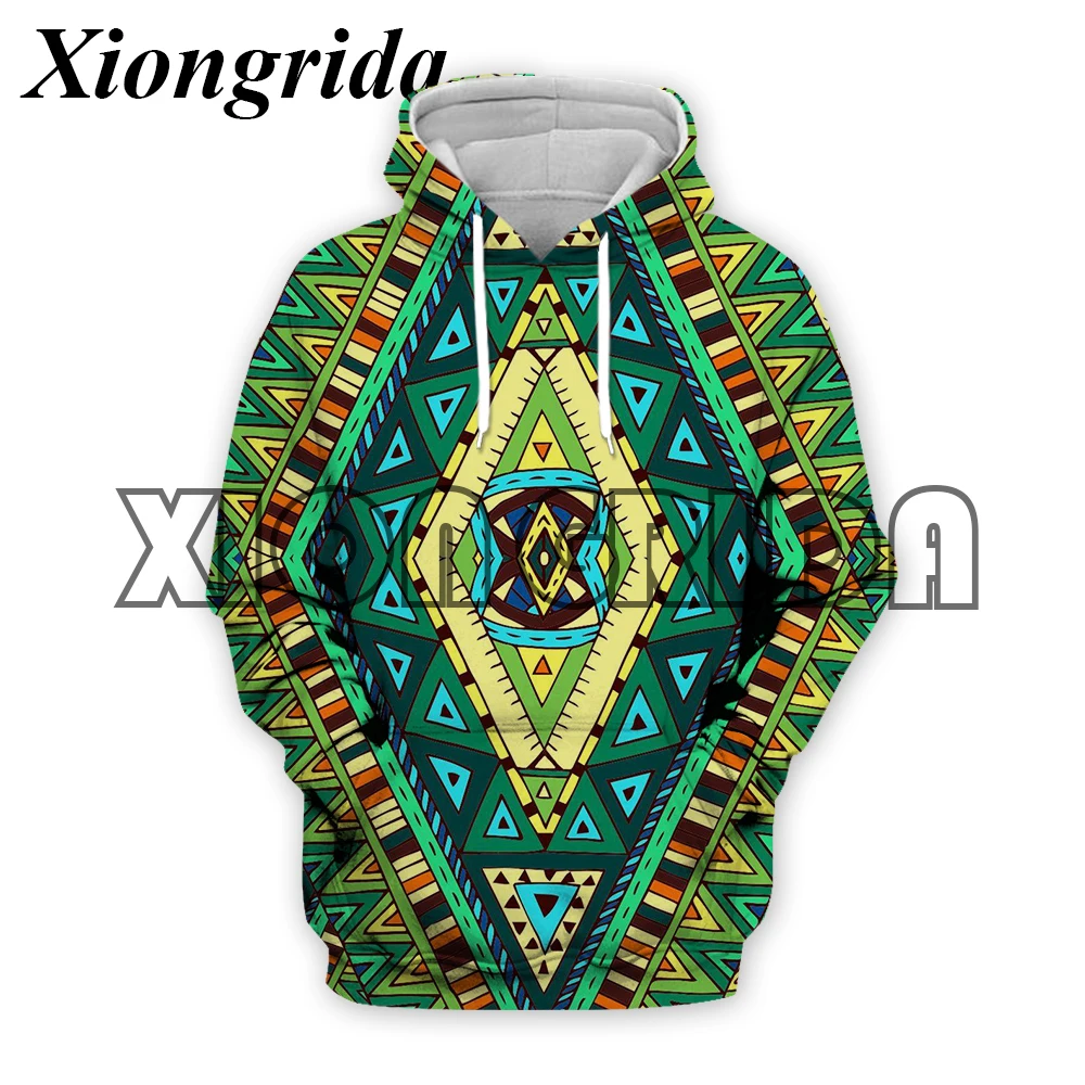 

Ethnic Style Pattern Men's Hoodies African Dashiki Geometry 3D Print Hood Casual Hooded Harajuku Jacket Top Coat Male