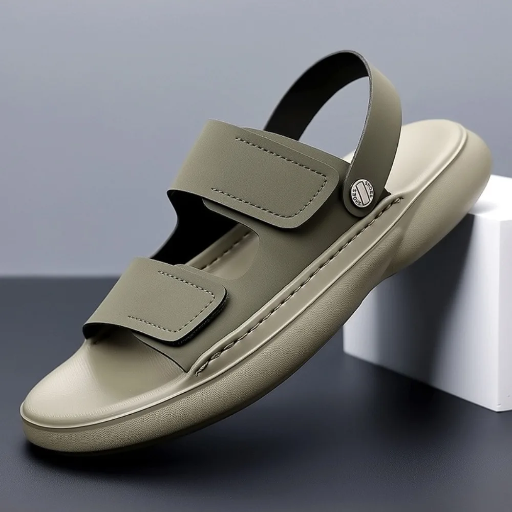 Sandals for Men 2026 New Summer Breathable Soft Bottom Casual Anti Slip Wear Beach Shoes Dual Purpose Driving Slippers Sandals
