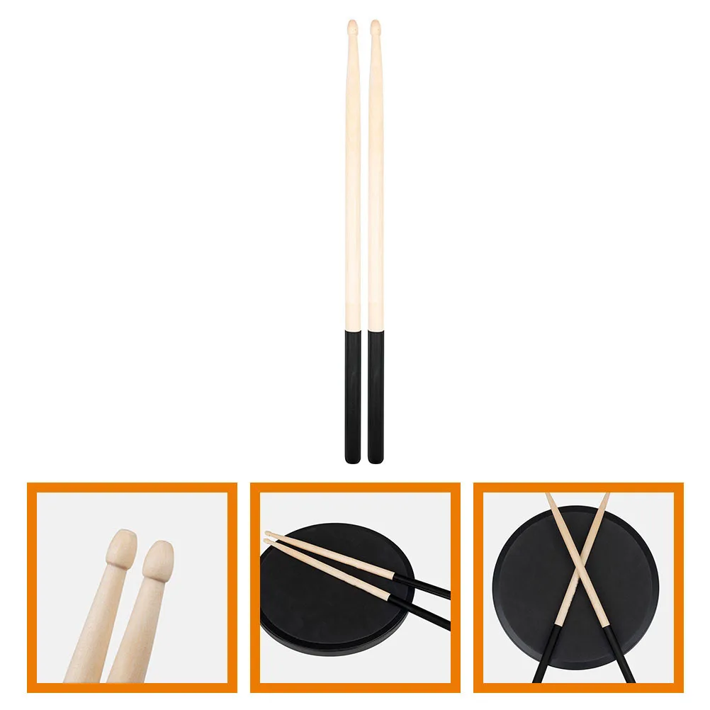 

1Pair Nonslip Drumsticks Wood Material Sturdy Craftsmanship Percussion Instrument Sticks Anytime Use Drum Sticks