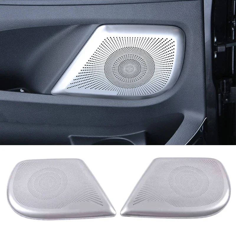 Car Speaker Cover Stainless Door Loudspeaker Sound Pad Trim Cover Sticker Accessories For Mercedes-Benz V-Class W447 2015-2021