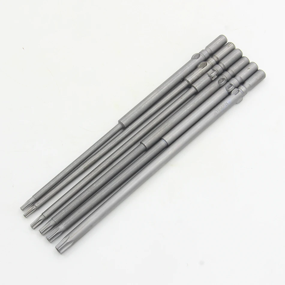 802 Torx Screwdriver Bits T5-T30 6mm Round Shank Electric Screwdriver Bits Repair Tools long 150mm