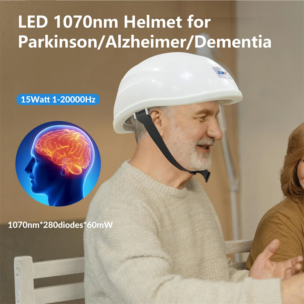 

ZJKC Brain Therapy Helmet Parkinson's Gifts Photobiomodulation Therapy 1070nm*280diodes Improve the Metabolic Ability of Neurons