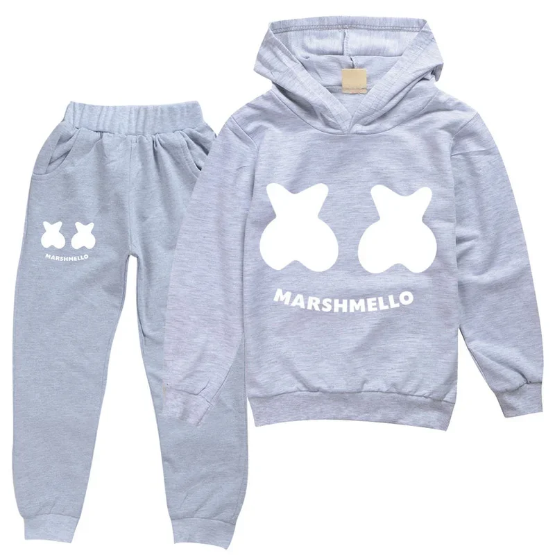 DJ Match-Ensemble de vêtements pour enfants, sweats à capuche et pantalons pour adolescents, olympiques de sport pour tout-petits garçons, vêtements pour filles, 2-16 ans, 2 pièces